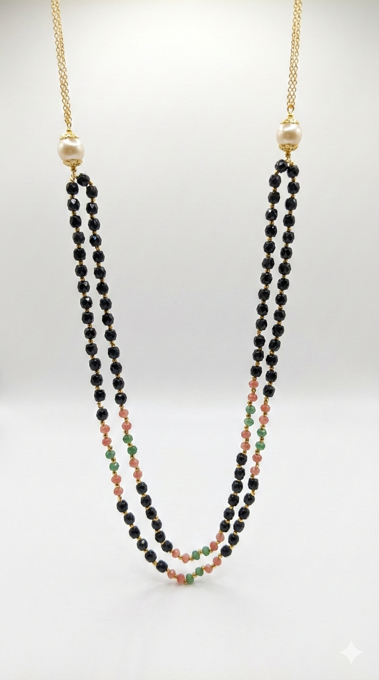Black beads combo.
