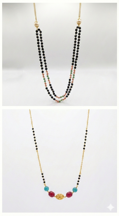 Black beads combo.