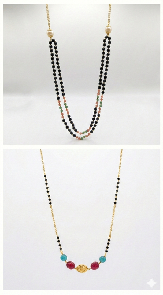 Black beads combo.